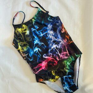 A IDEA ONE Girl's Swimsuit Size 10-12 New in Bag - black one piece
